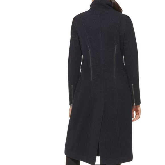 NWOT  $375 Guess Wool Blend Trench Coat NAVY XL - Picture 6 of 11
